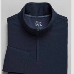 Jos. A. Bank Tailored Fit Fleece 1/4-Zip Pullover  - colour: Navy